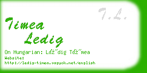 timea ledig business card